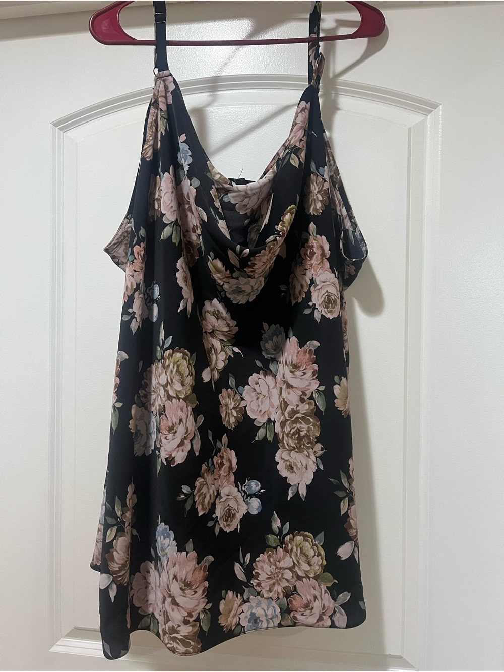 torrid Black Floral Blouse with Pink and Green Print